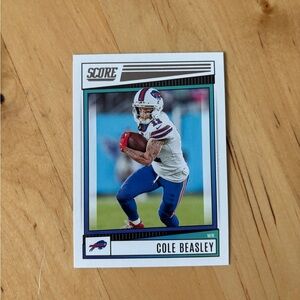 🏈 3/$10 🏈 COLE BEASELY  2022 Panini Score Football Trading Card # 263
